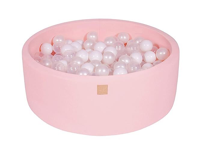 MEOWBABY Foam Ball Pit 35 x 11.5 in /200 Balls Included ∅ 2.75in Round Ball Pit for Baby Kids S... | Amazon (US)