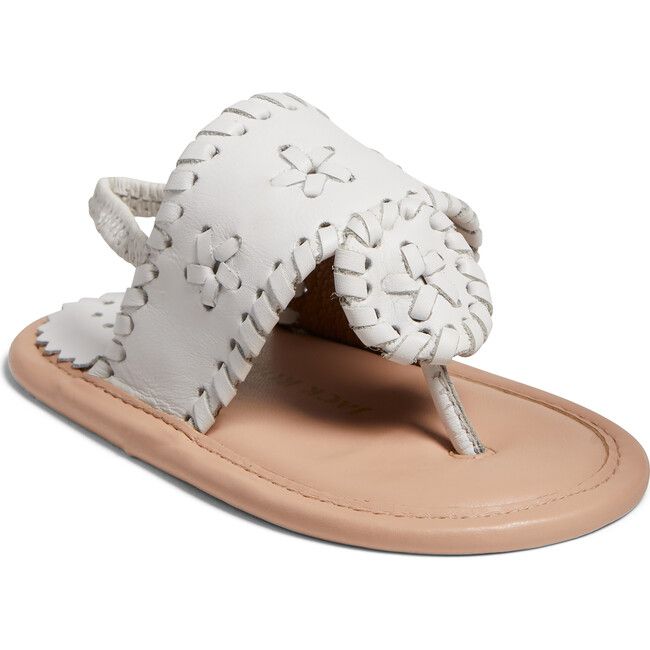 Jack Rogers | Baby Jacks Flat Sandal (White, Size 3-6M) | Maisonette | Maisonette