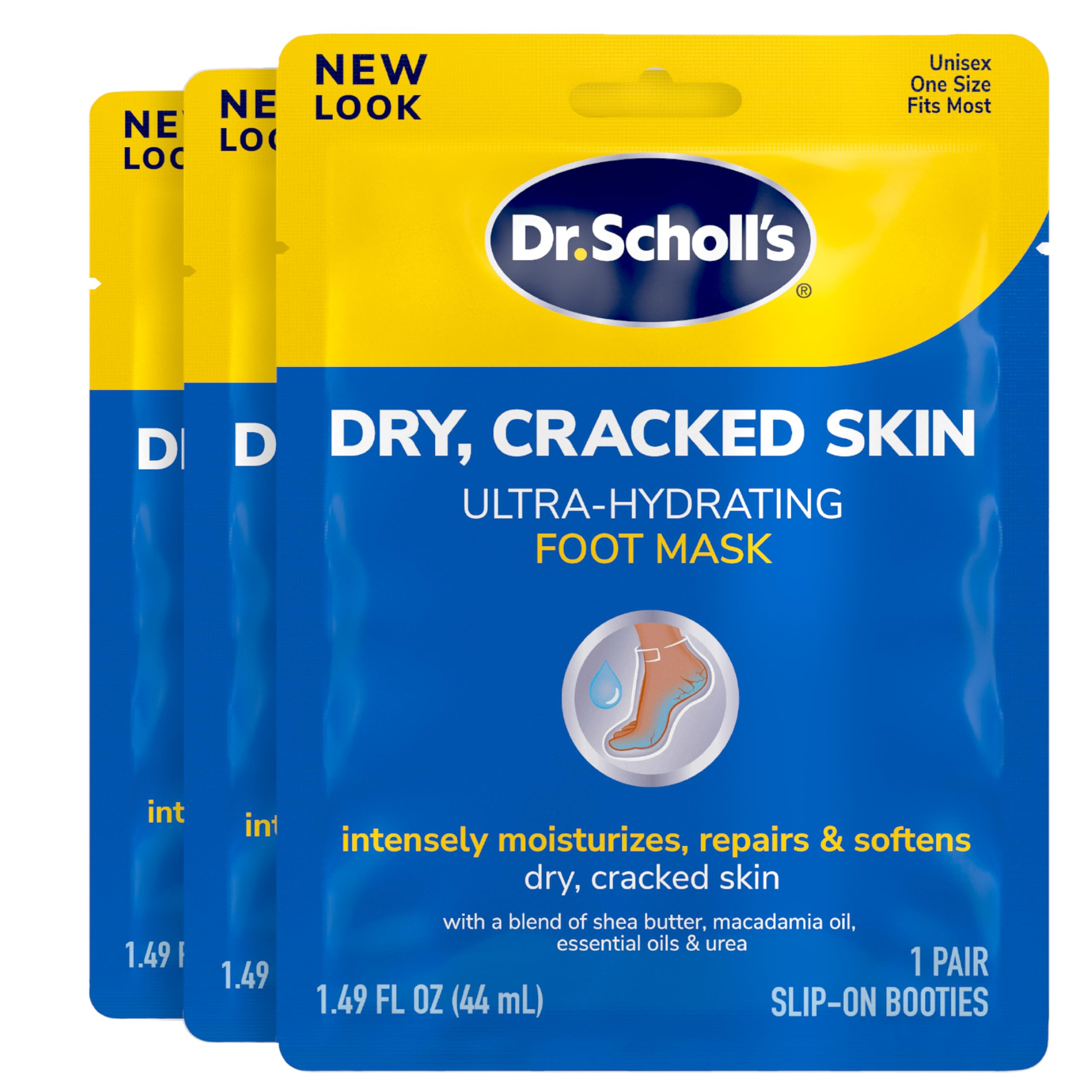 Dr. Scholl's Dry, Cracked Skin, Ultra Hydrating Foot Mask, 3 Pairs Moisturizing Socks: Intensely ... | Amazon (US)