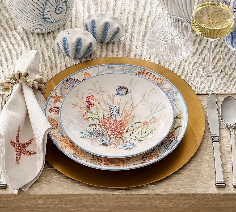 Enchanted Sea Stoneware Salad Plates - Set of 4 | Pottery Barn (US)