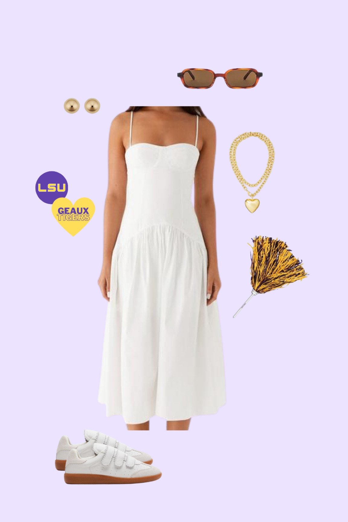 LSU purple yellow & white gameday outfit idea 

#LTKSeasonal #LTKStyleTip