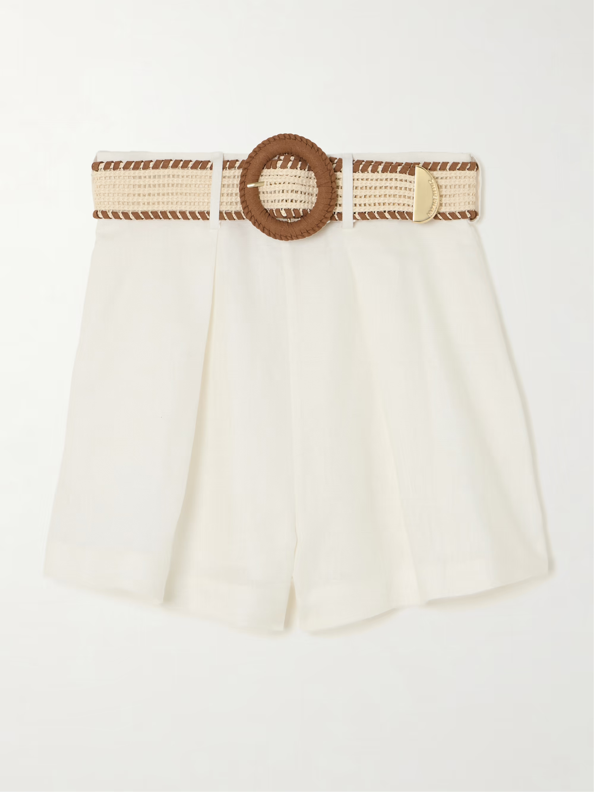 Halliday belted pleated linen shorts | NET-A-PORTER (US)