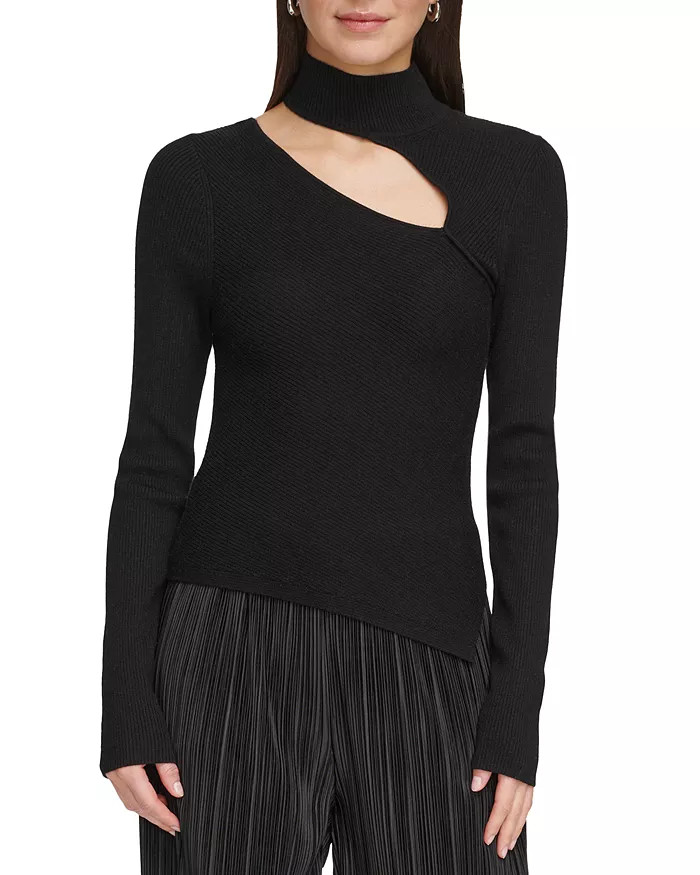 Rib Knit Cutout Sweater | Bloomingdale's (US)