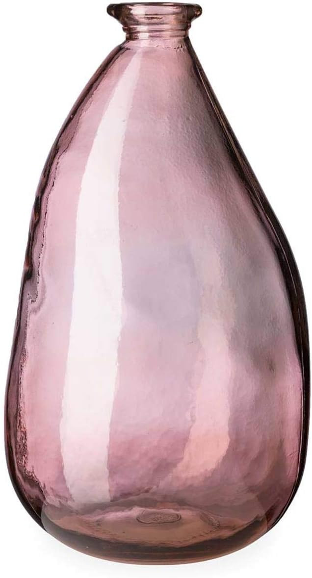 Oblong Recycled Glass Balloon Vase | 14" H x 8.25" Dia | Handblown Colorful Glass Vases for Home ... | Amazon (US)