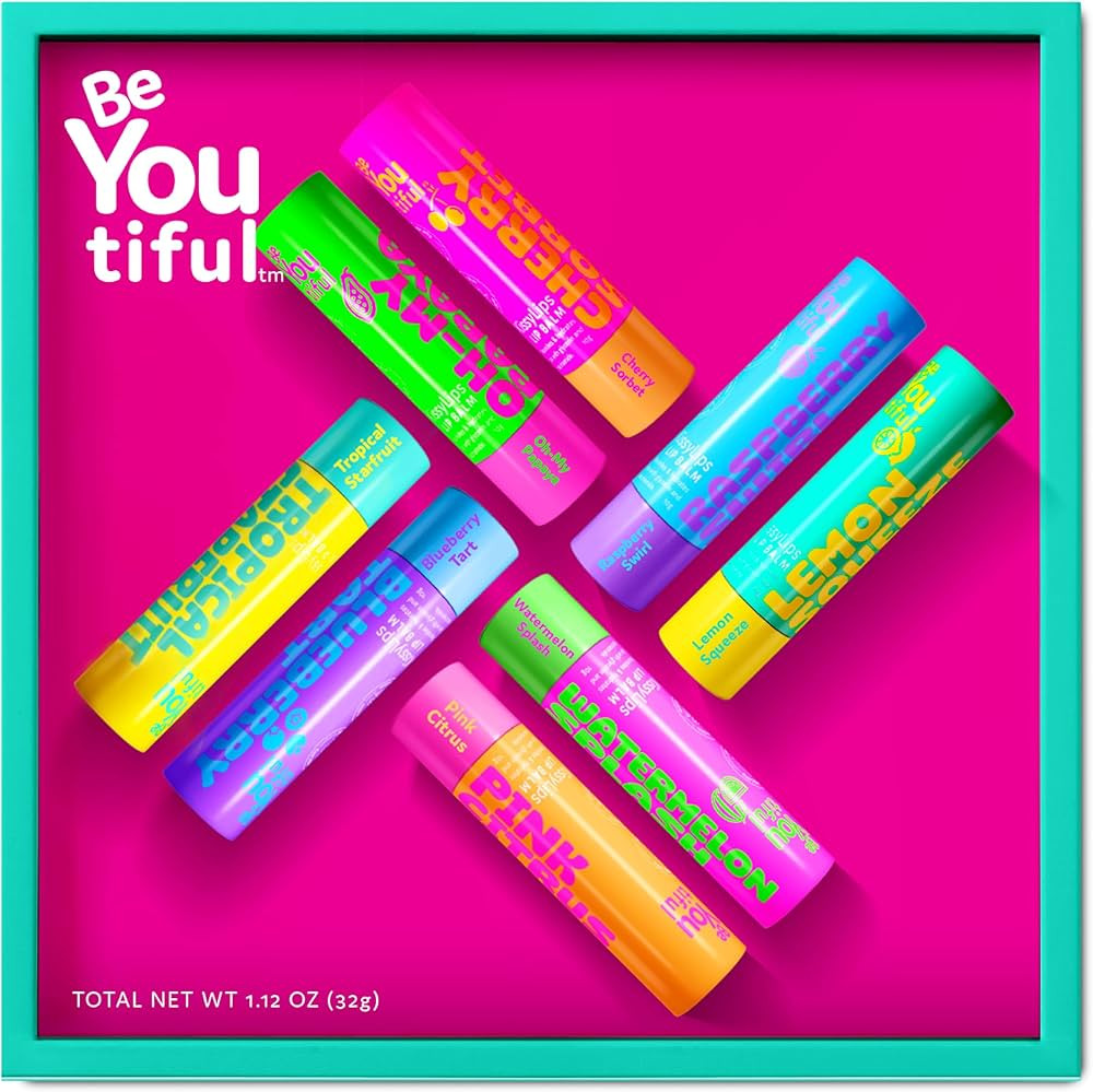 BeYoutiful Skincare Natural Lip Balm Set of 8 for Teens, Easter Basket Stuffers for Kids, Shea Bu... | Amazon (US)