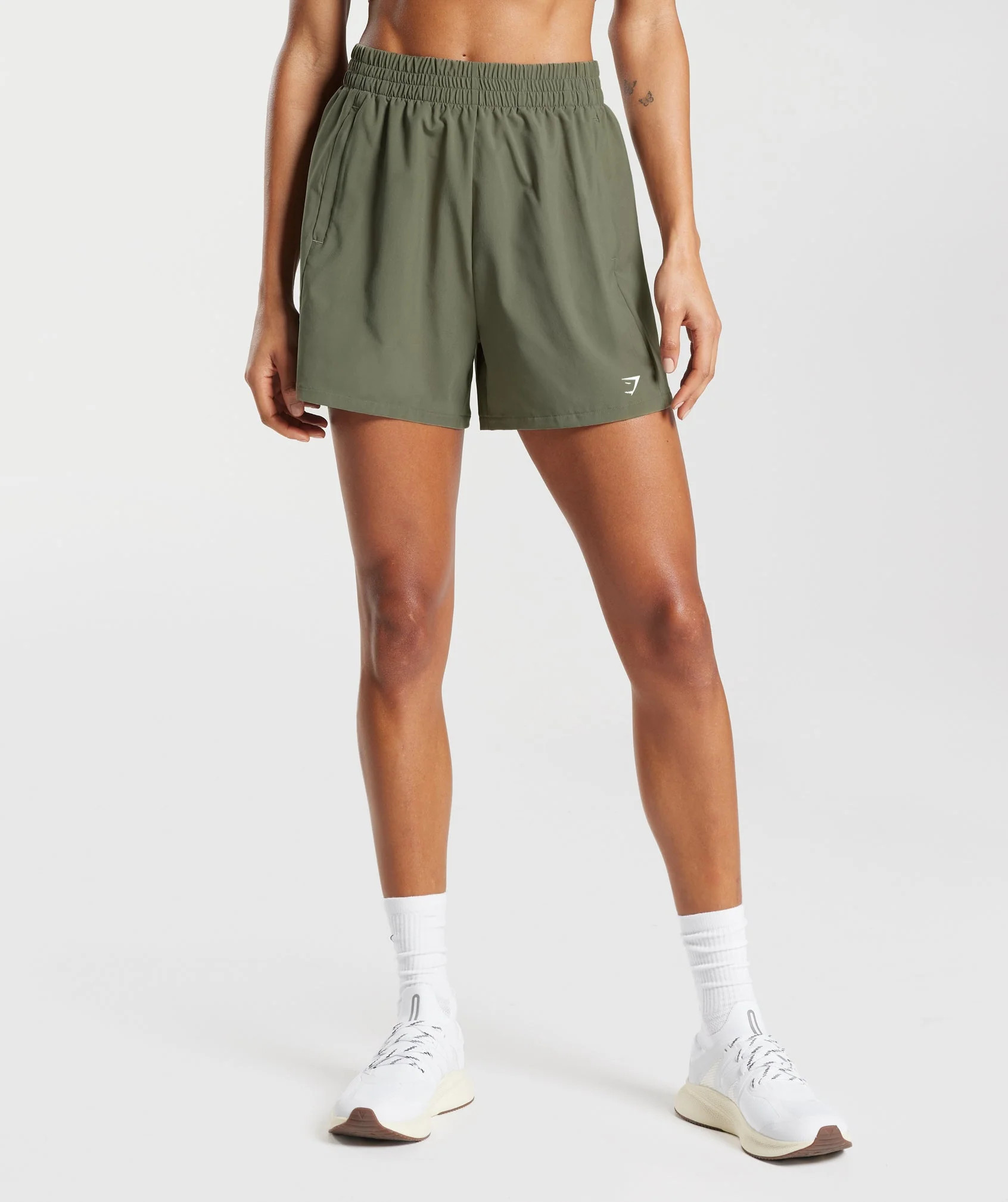 Gymshark Woven Pocket Shorts - Dusty Olive | Gymshark US