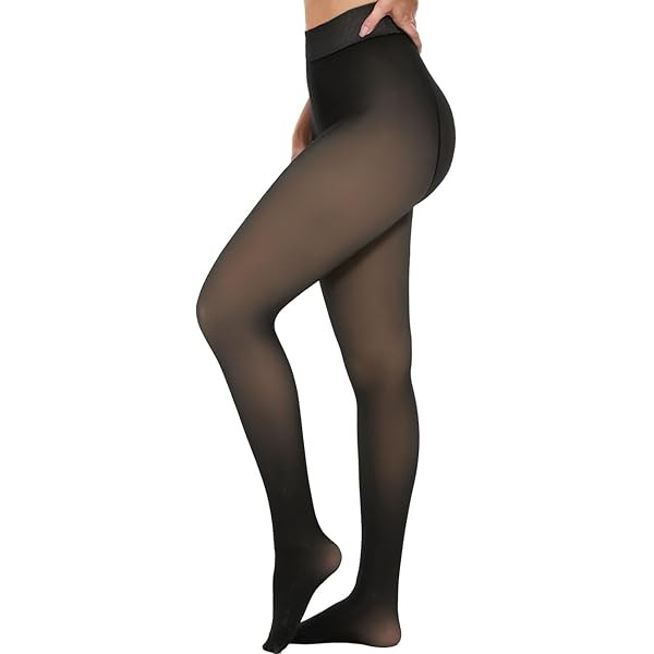 Mitid Fleece Lined Tights Women Leggings Thermal Pantyhose Fake Translucent Opaque High Waisted W... | Amazon (US)