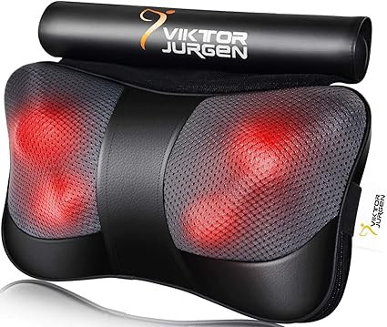 VIKTOR JURGEN Neck Massage Pillow Shiatsu Deep Kneading Shoulder Back and Foot Massager with Heat... | Amazon (US)