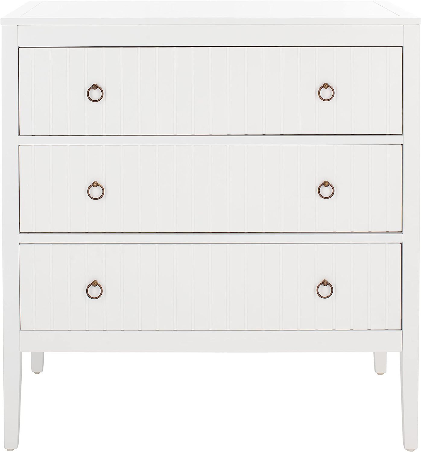 Safavieh Home Collection Tegan White 3-Drawer Storage Living Room Bedroom Chest CHS5001A | Amazon (US)