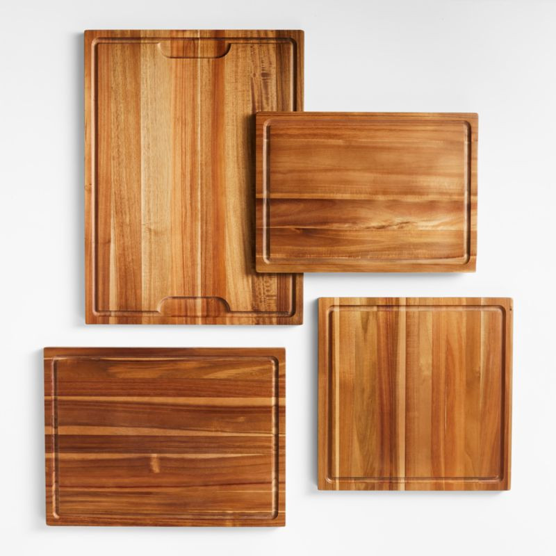 Crate & Barrel Acacia Edge-Grain Cutting Board | Crate & Barrel | Crate & Barrel