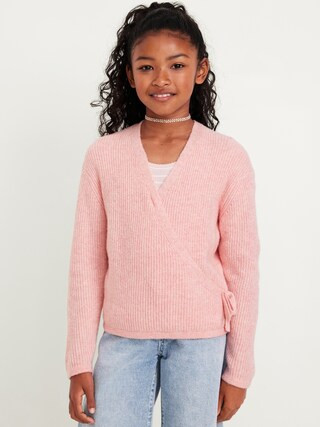 SoSoft Wrap-Front Sweater for Girls | Old Navy | Old Navy (CA)