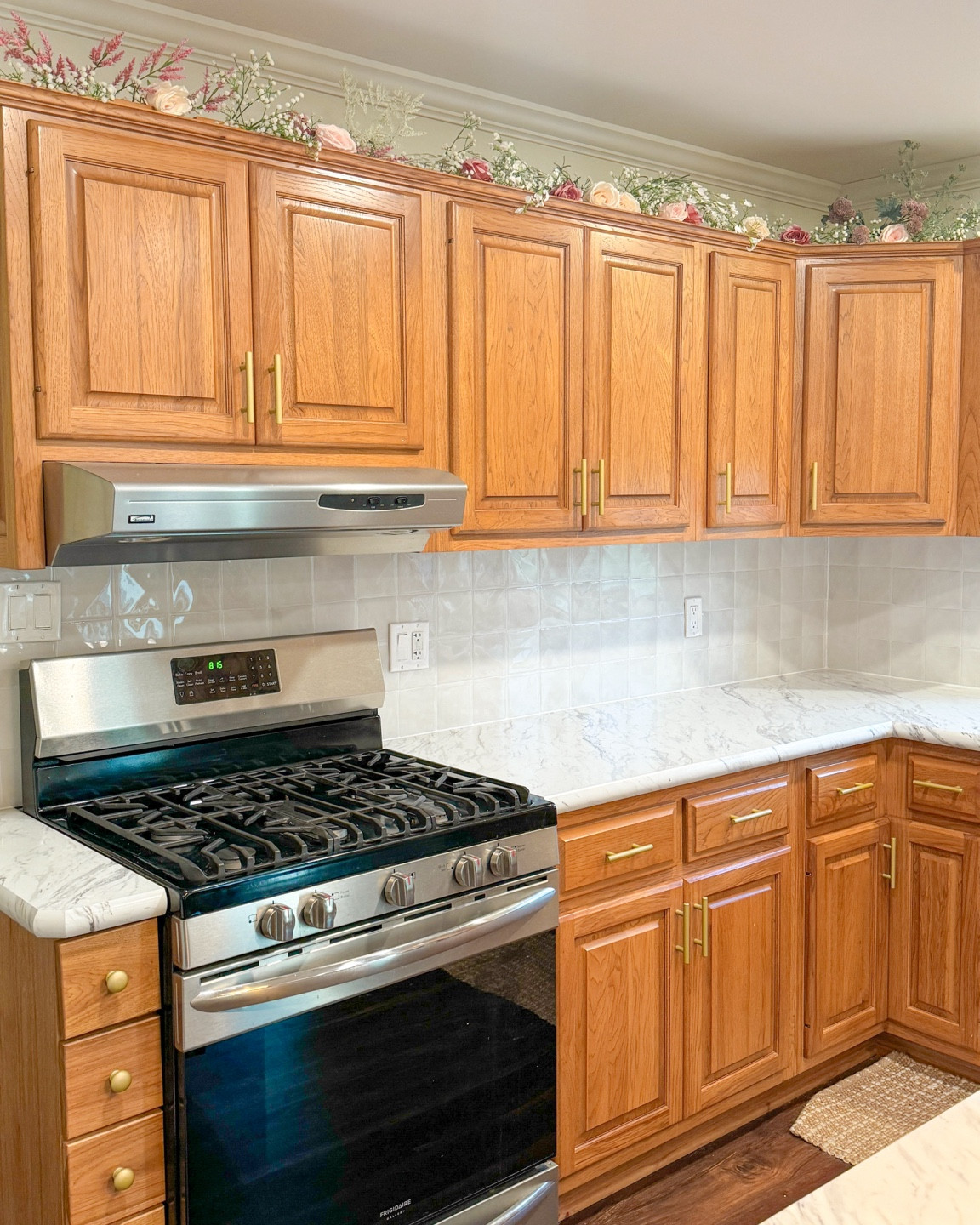 Kitchen backsplash DIY stick on tile!! 

#LTKHome