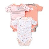 Burt's Bees Baby Baby Bodysuits, 3-Pack Long & Short-Sleeve One-Pieces, 100% Organic Cotton, Gracefu | Amazon (US)