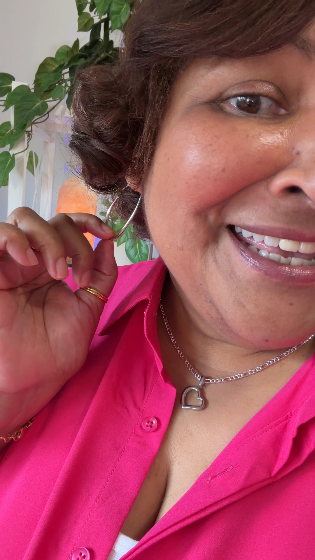 These silver hoop earrings are a nice touch to add to my look today. Most days I wear gold accessories, but every now and then I switch things up and wear silver. ￼

#LTKootd #LTKPlusSize #LTKvlog