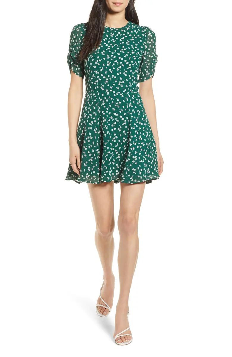Gracie Ruched Sleeve Minidress | Nordstrom