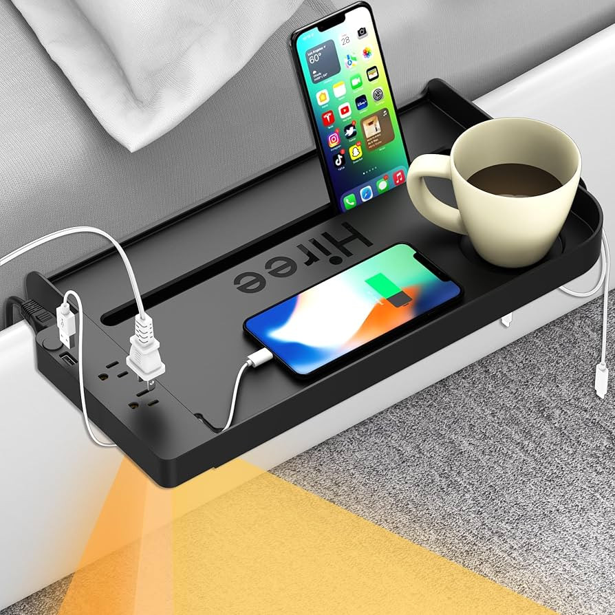 Bedside Shelf for Dorm Bunk Bed with USB Charging Port and AC Outlets, Bunk Bed Extender, Attacha... | Amazon (US)