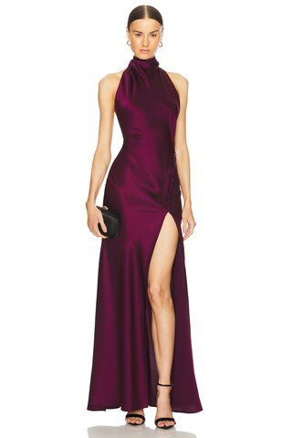 SAU LEE Penelope Gown in Bordeaux from Revolve.com | Revolve Clothing (Global)