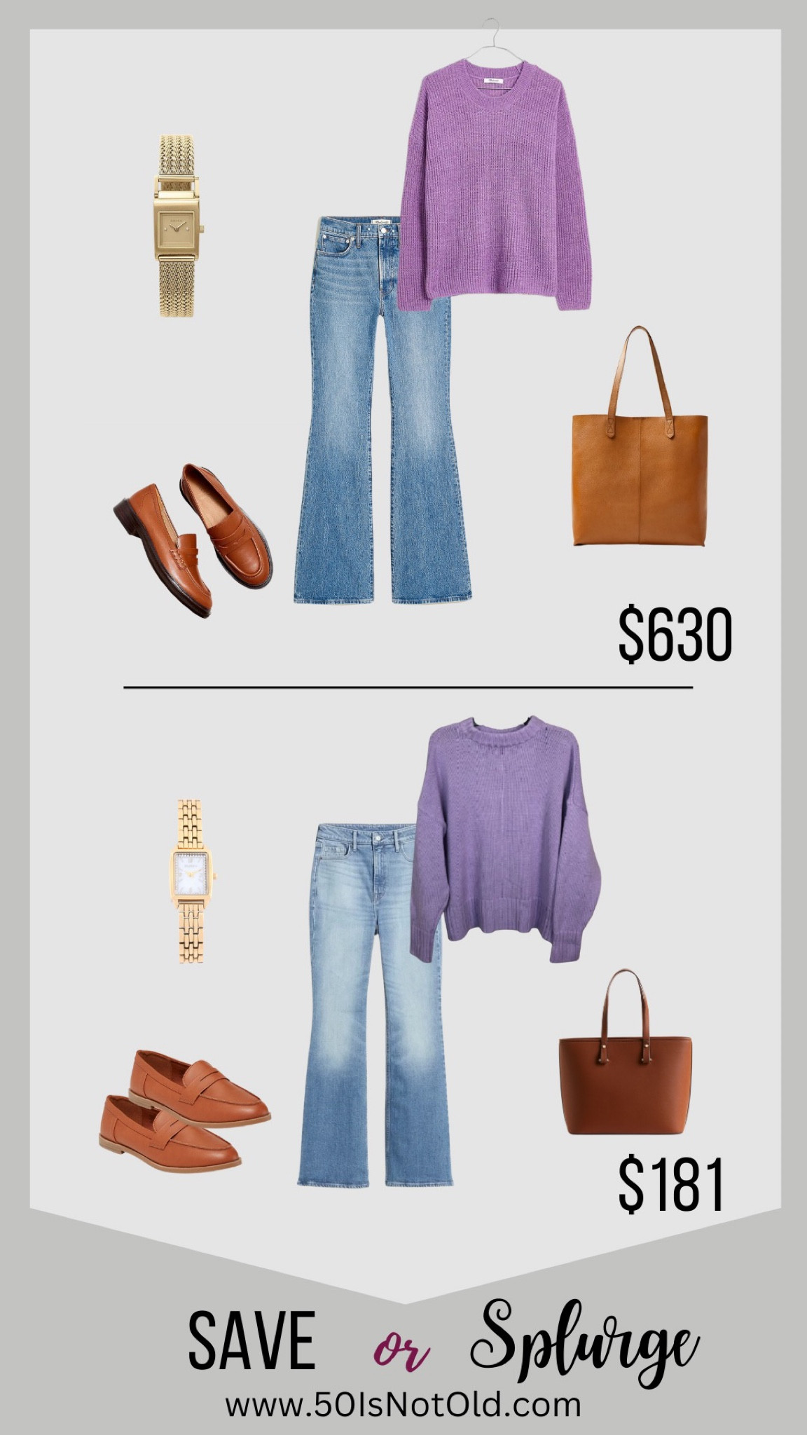 Save VS Splurge | Casual Outfit | Womens Denim Jeans | Purple Sweater | Loafers | Fall Trends | Affordable Fashion

#LTKstyletip #LTKunder100 #LTKworkwear