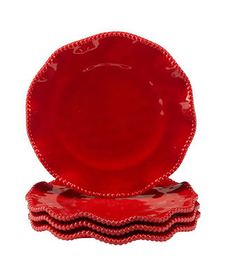 Perlette Red Salad Plates, Set of 4 | Macy's