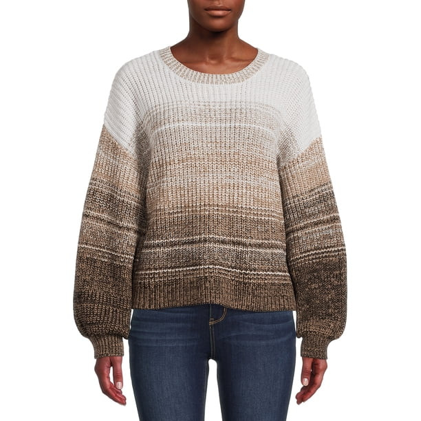 Time and Tru Women's Shaker Sweater | Walmart (US)