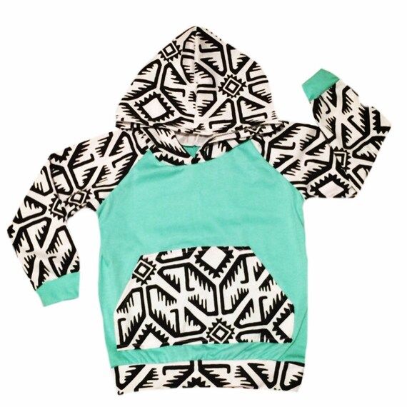 Long sleeve seafoam green tribal Light weight t shirt, long sleeve hoody, sweatshirt babies/toddlers | Etsy (US)