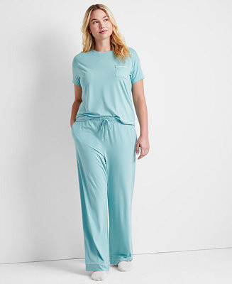 Women's 2-Pc. Fluid Knit Pajamas Set, Created for Macy's | Macy's