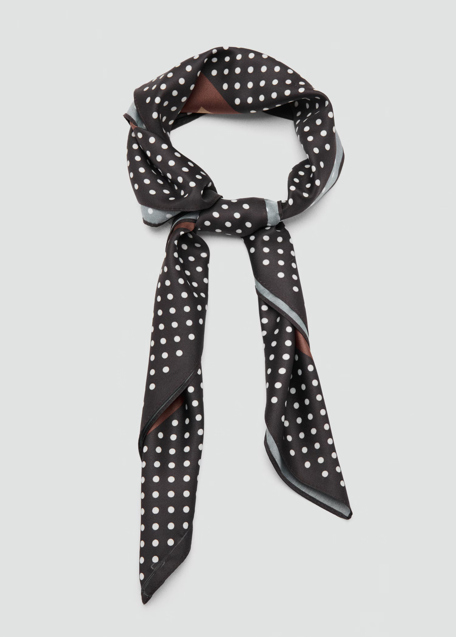 Satin check-print scarf - Women | MANGO United Kingdom | MANGO (UK)