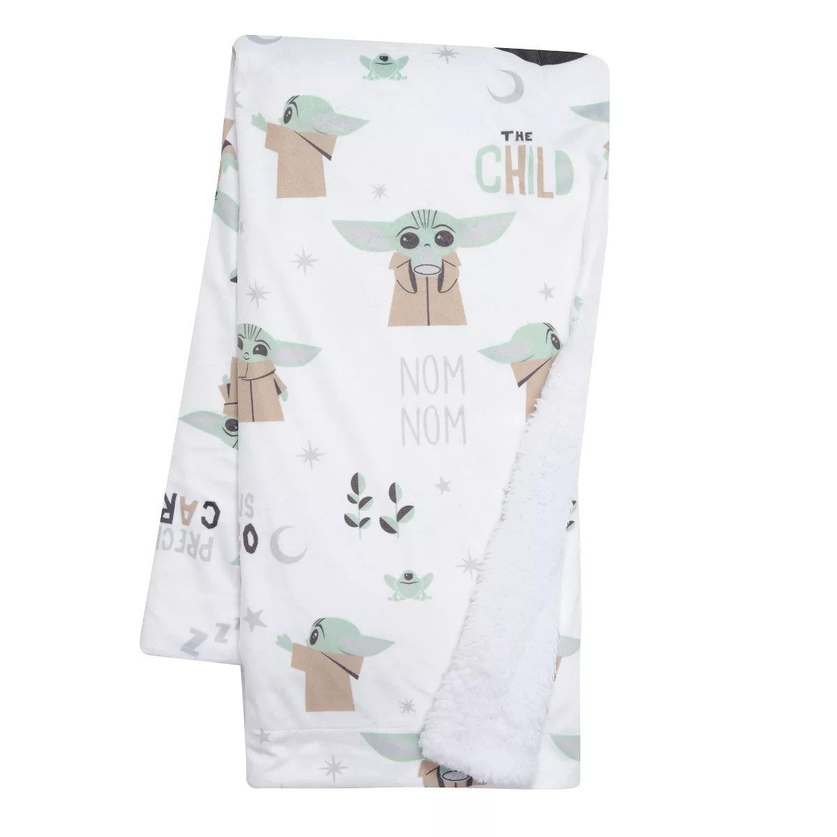Lambs & Ivy Star Wars The Child/Baby Yoda/Grogu White Minky/Fleece Baby Blanket | Target