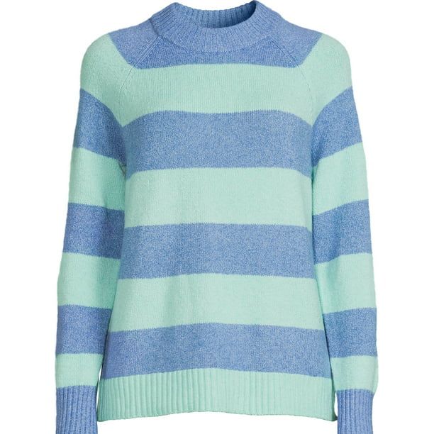 Time and Tru Women's Striped Button Sweater, Midweight - Walmart.com | Walmart (US)