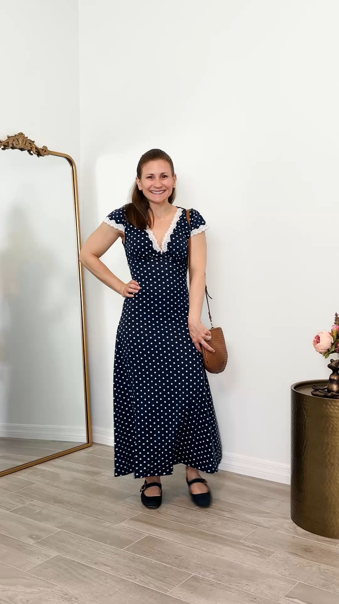 I found this petite approved dress on Amazon. I am almost 4‘10“ and it hits just at my ankles. ￼