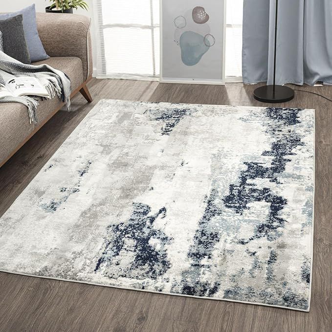 LUXE WEAVERS Kimberly Collection Ivory 8x10 Modern Abstract Area Rug | Amazon (US)