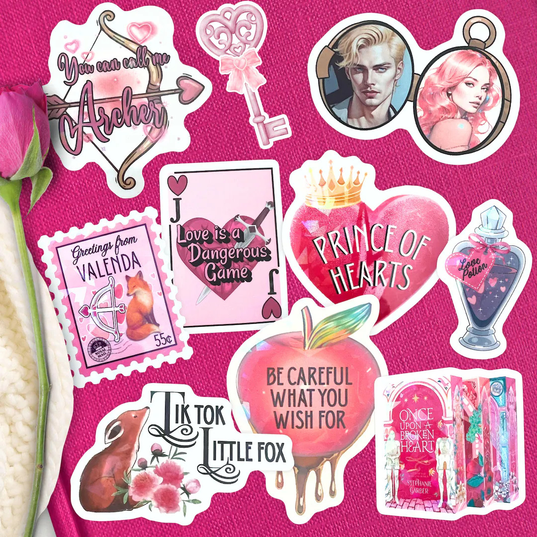 Once Upon A Broken Heart Stickers, Holographic Vinyl Decals, Book Lover Merch | Etsy (US)