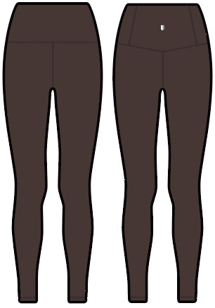 Vista High-Rise Legging - Solid - Cocoa | Rhoback | RHOBACK
