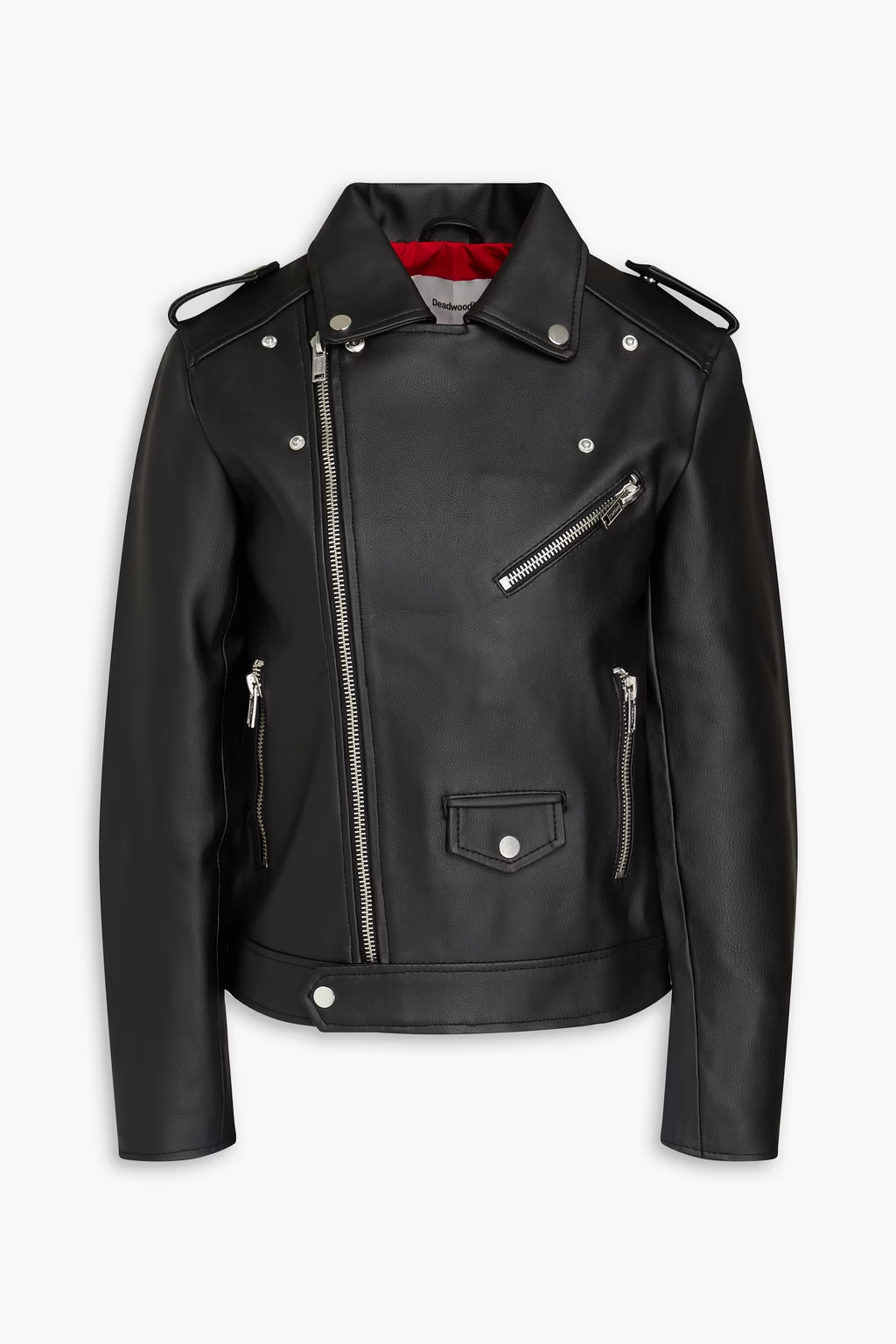 River Cactus faux leather biker jacket | The Outnet (UK and Europe)