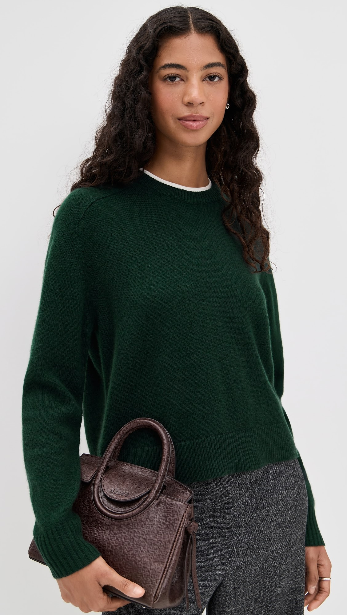 Cropped Crewneck Cashmere Sweater | Shopbop