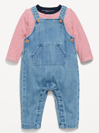 Long-Sleeve T-Shirt and Overalls Set for Baby | Old Navy (US)