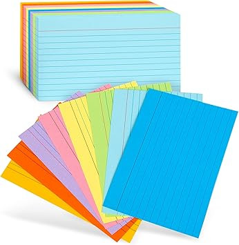 Koogel Colorful Index Cards, 272PCS Flash Cards Ruled Notecards Study Cards for Learning Note Tak... | Amazon (US)