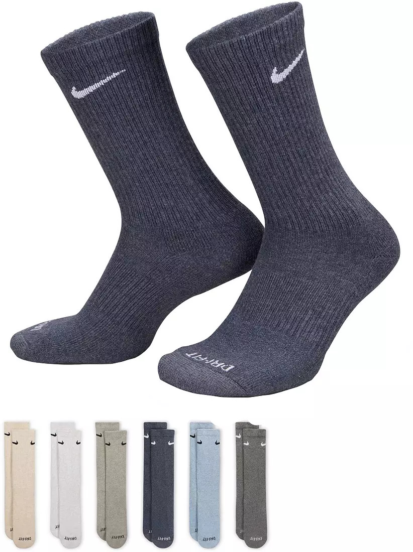 Nike Dri-FIT Everyday Plus Cushioned Training Crew Socks - 6 Pack | DICK'S Sporting Goods