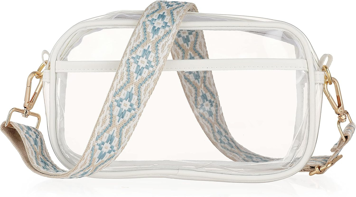 Oufegm Clear Crossbody Purse Bag for Women Stadium Approved Bag with Guitar Strap for Concert Spo... | Amazon (US)