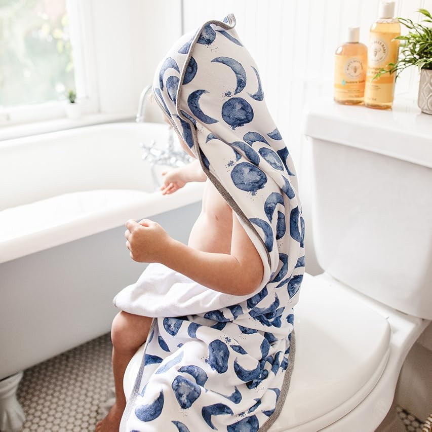 Hudson Baby Unisex Baby Cotton Animal Face Hooded Towel Gingham Elephant, One Size | Amazon (US)