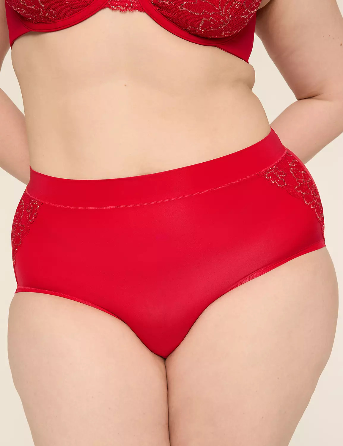 Comfort Bliss Lurex Lace Full Brief Panty | LaneBryant | Lane Bryant (US)