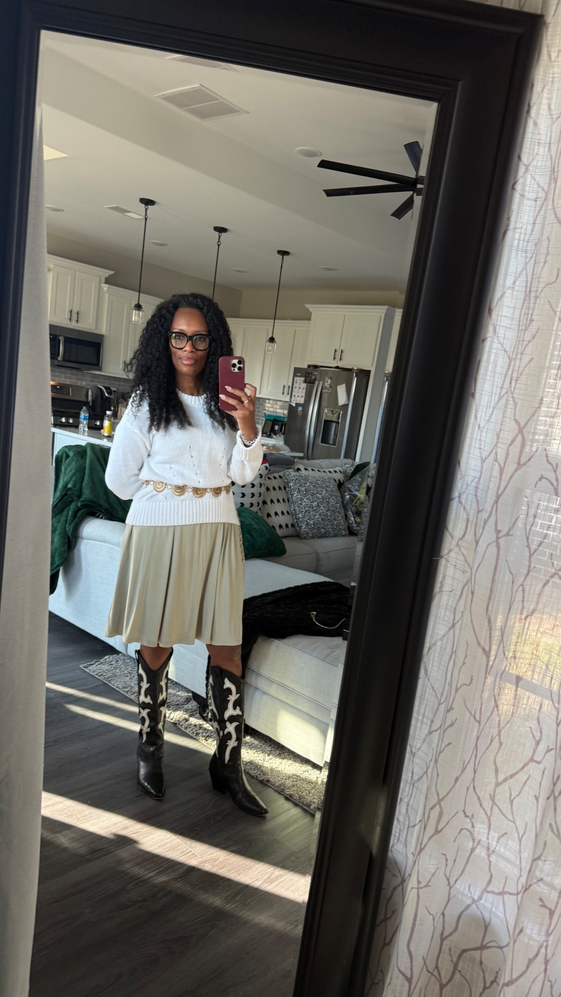 Neutral but never boring 🤍✨
A cozy knit + flowy midi + statement boots = the easiest elevated everyday look. Effortless, polished, and just bold enough with these western beauties. This one is on repeat. 🤎

Everything linked!

#LTKStyle #LTKFinds #LTKUnder100 #NeutralStyle #WesternChic #MidiSkirtStyle #FallStyleInspo #EverydayElevated #EffortlessStyle #ChicAndCozy #BootSeason #ClassicWithATwist #ModernFeminine #StyleOnABudget #CorporateChic

#LTKgrwm #LTKMidsize #LTKOver40