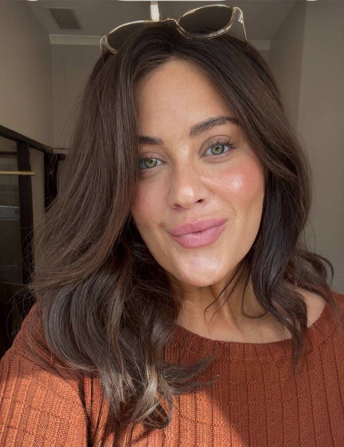 Milk makeup in shade 6. Blush in She’s That Girl. Lipstick in Tickled Pink. Dior Glow in shade 4. Eyeliner in Everyday Taupe. Kosas color
Corrector in shade 2. Clarins lip perfector in shade rose shimmer. Second day hair styled with Dyson coanda large curl attachment and round brush 

#LTKSaleAlert #LTKBeauty