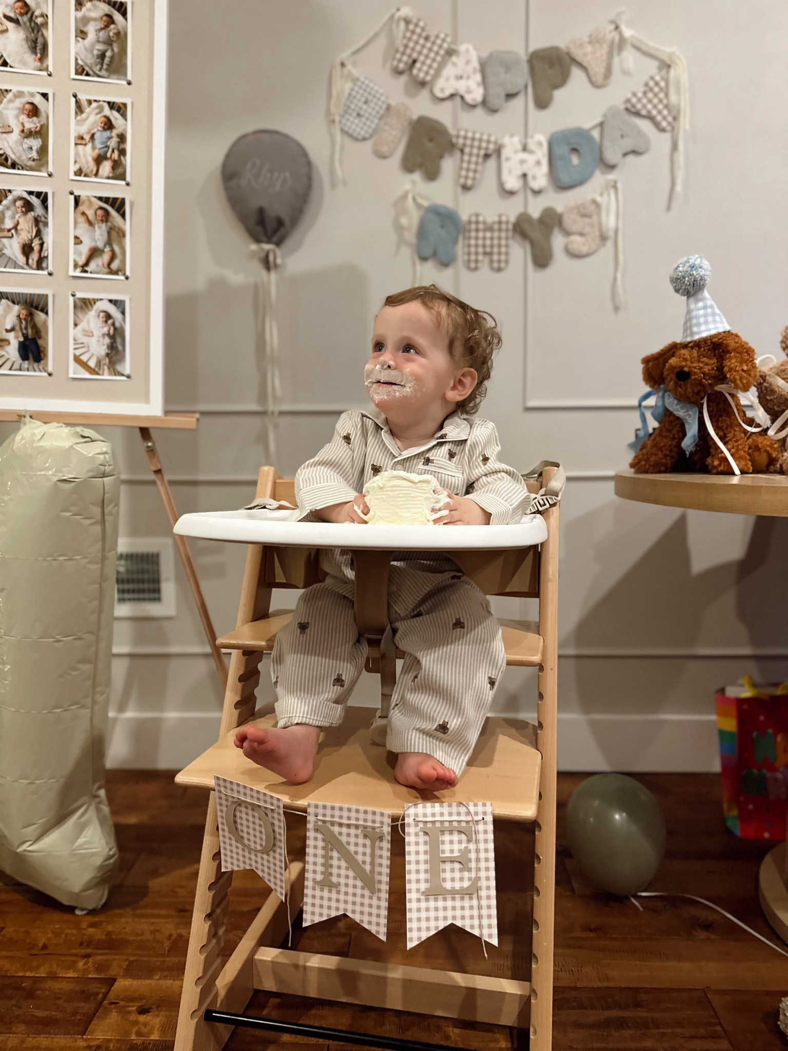 My happy boy loving his smash cake on his first birthday! 

#LTKBaby