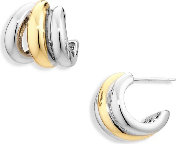 Two-Tone Triple Hoop Earrings | Nordstrom