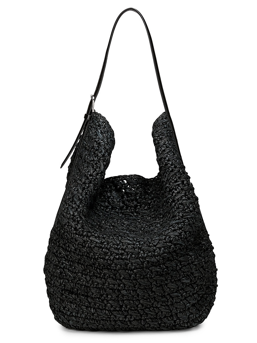 Women's Raffia Tote Bag - Black | Saks Fifth Avenue