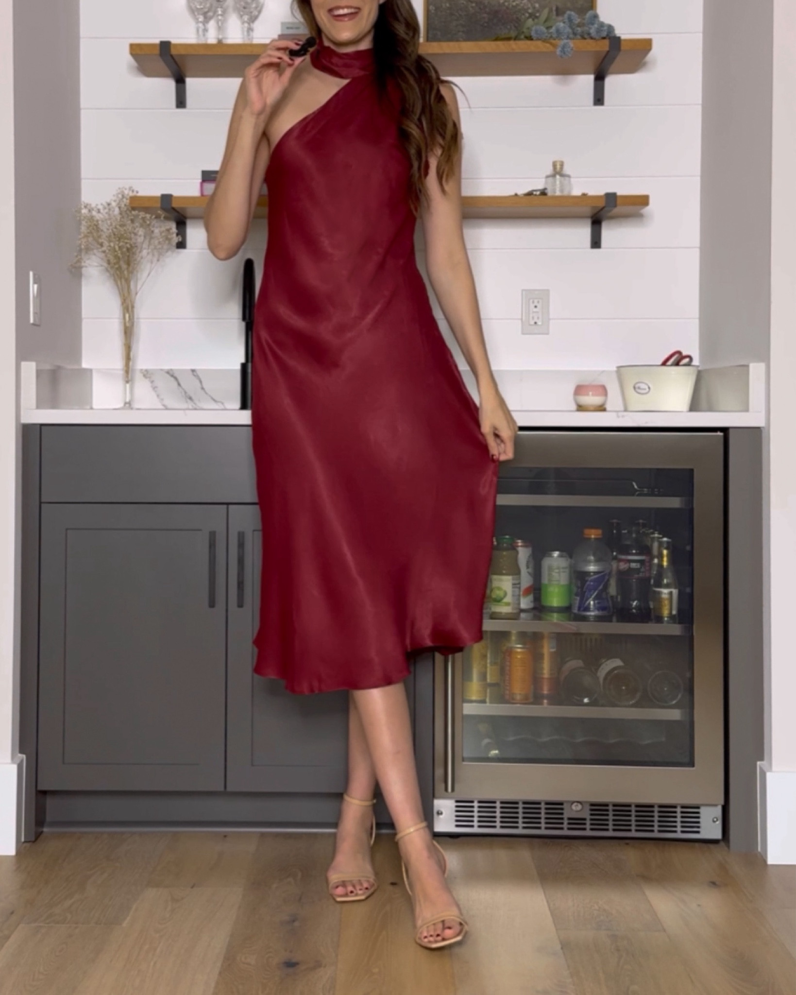 Fall wedding guest dress with scarf! Comes in 6 colors! 

#LTKSeasonal #LTKWedding