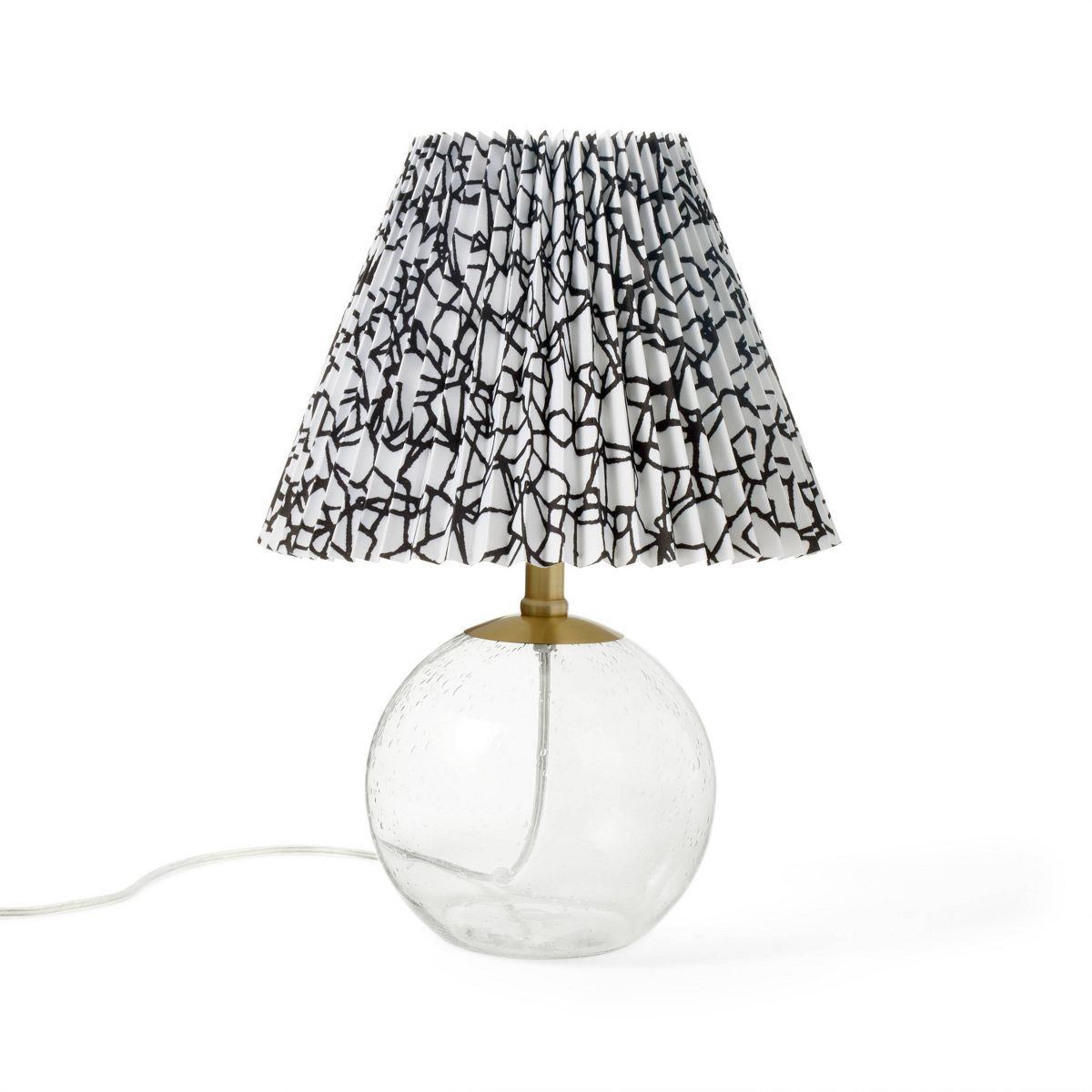 Cracked Glass Black/White Shade Round Accent Table Lamp - DVF for Target | Target