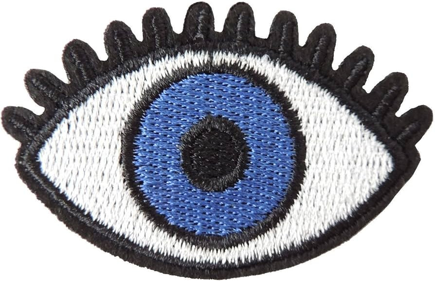 2 Eye Patch, Blue Eye, Evil Eye 37x60 mm Small Embroidered Iron on R002 | Amazon (US)