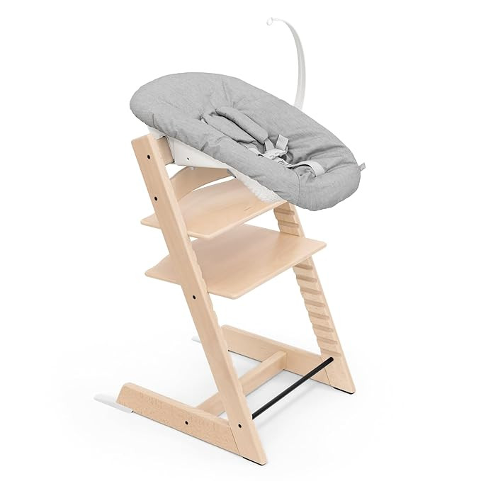 Tripp Trapp Chair from Stokke (Natural) + Tripp Trapp Newborn Set (Grey) - Cozy, Safe & Simple to... | Amazon (US)